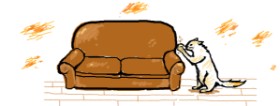 hahah の ソファ の絵