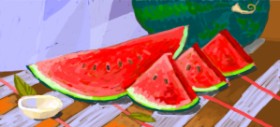 Женя の スイカ の絵