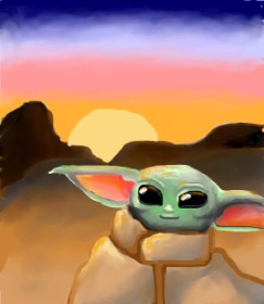 Drawing of Baby Yoda by Lovecatx🏴󠁧󠁢󠁳󠁣󠁴󠁿
