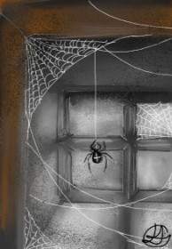 Drawing of Spider web by Olive
