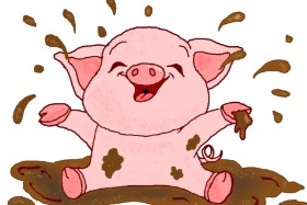 Drawing of Pig by InessA
